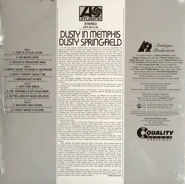 Dusty Springfield : Dusty In Memphis (2xLP, Album, Ltd, RE, RM, 200)
