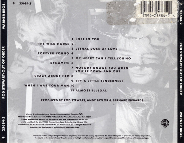 Rod Stewart : Out Of Order (CD, Album, ARC)