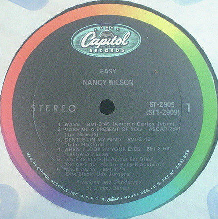 Nancy Wilson : Easy (LP, Album)