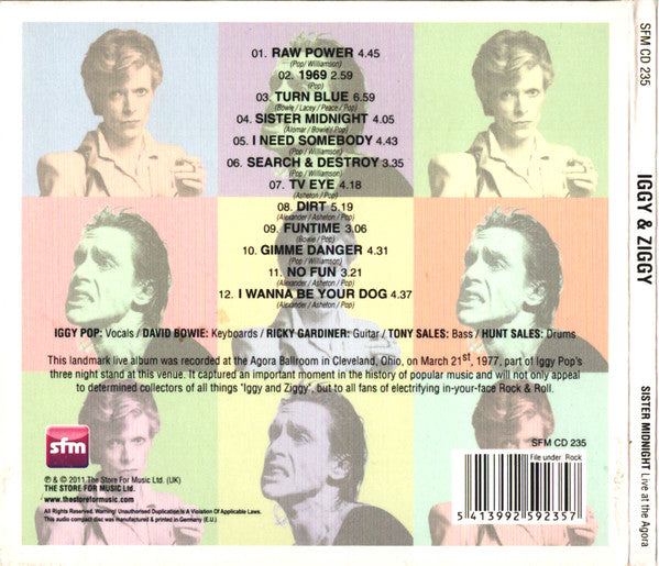 Iggy* & Ziggy (32) : Sister Midnight - Live At The Agora (CD, Album, Dig)
