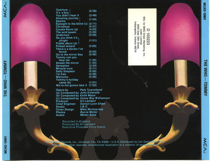 The Who : Tommy (CD, Album, Club, RE, RM, BMG)
