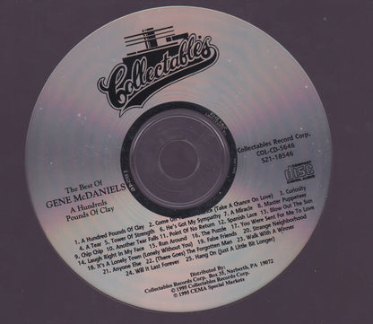 Gene McDaniels* : The Best Of Gene McDaniels (A Hundred Pounds Of Clay) (CD, Comp, Mono, RM)