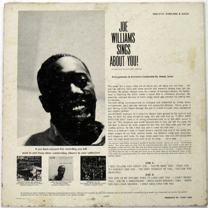 Joe Williams : Sings About You (LP, Album, Mono)