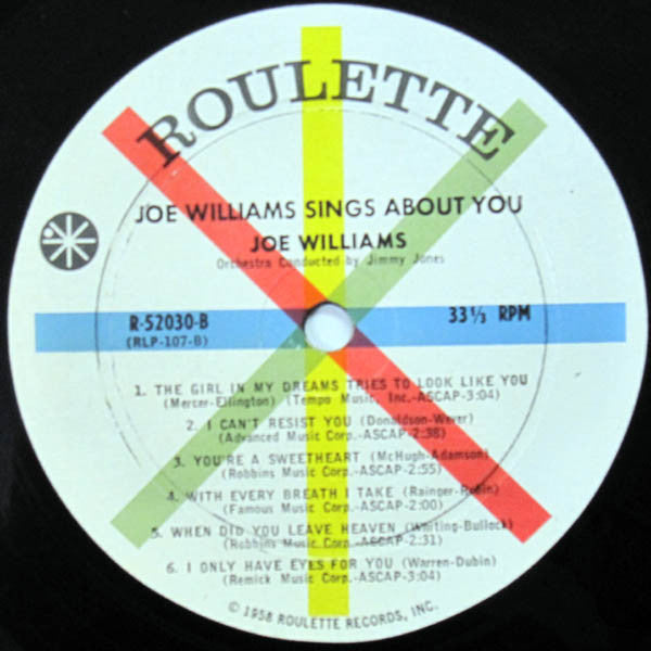 Joe Williams : Sings About You (LP, Album, Mono)