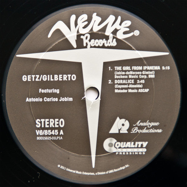 Stan Getz / João Gilberto Featuring Antonio Carlos Jobim : Getz / Gilberto (2x12", Album, Ltd, Num, RE, RM, 200)