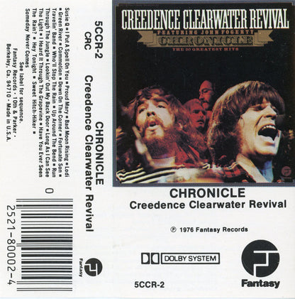 Creedence Clearwater Revival Featuring John Fogerty : Chronicle (The 20 Greatest Hits) (Cass, Comp, Club, RE, CRC)