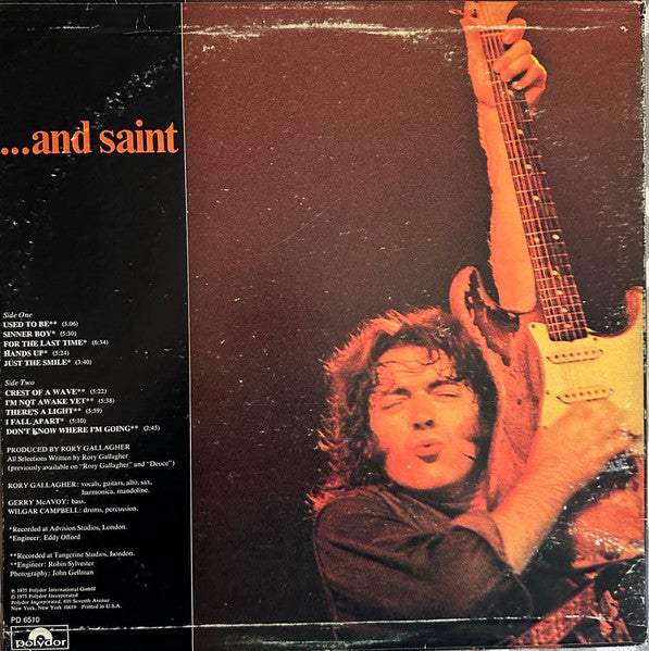 Rory Gallagher : Sinner... And Saint (LP, Comp, Ter)