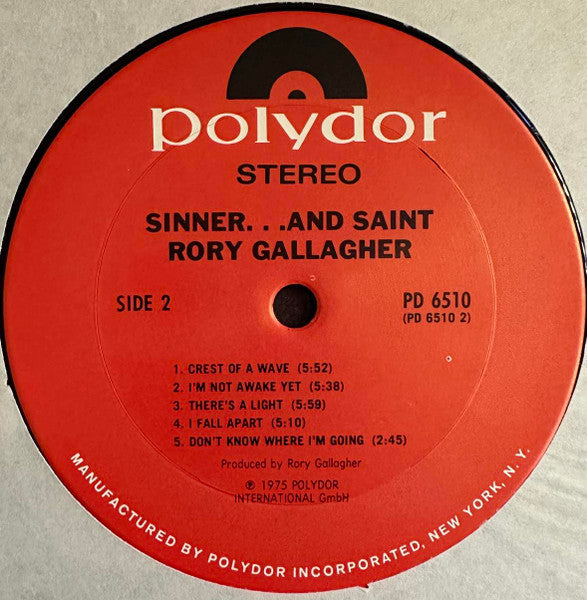 Rory Gallagher : Sinner... And Saint (LP, Comp, Ter)