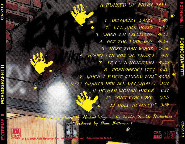 Extreme (2) : Pornograffitti (A Funked Up Fairytale) (CD, Album, Club)