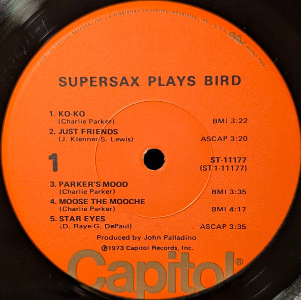 Supersax : Supersax Plays Bird (LP, Album, Los)
