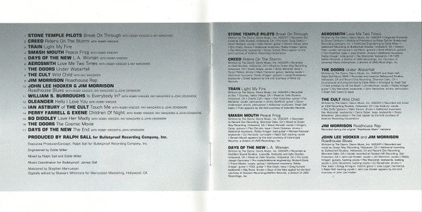 Various : Stoned Immaculate: The Music Of The Doors (CD, Album, Comp)