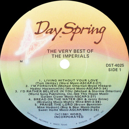 Imperials : The Very Best Of The Imperials (LP, Comp, Mon)