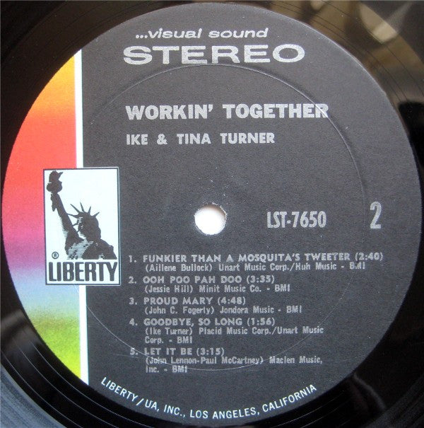 Ike & Tina Turner : Workin' Together (LP, Album, Res)