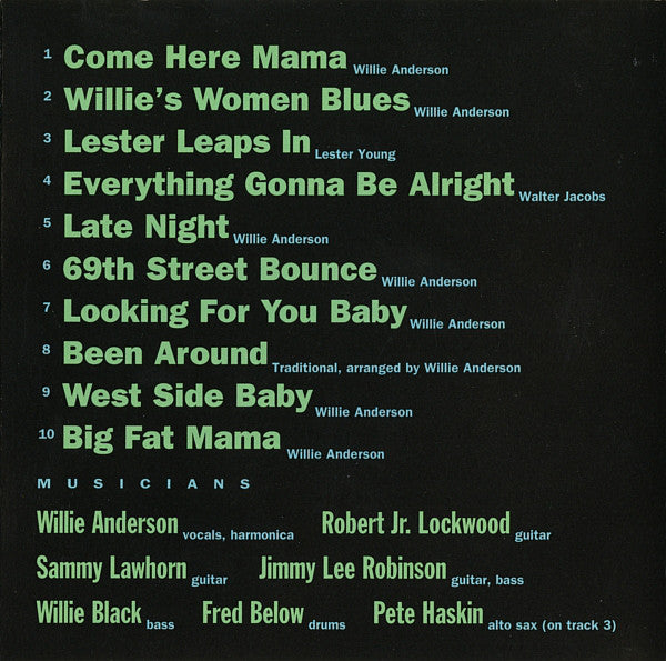 Little Willie Anderson : Swinging The Blues (CD, Album, RE)