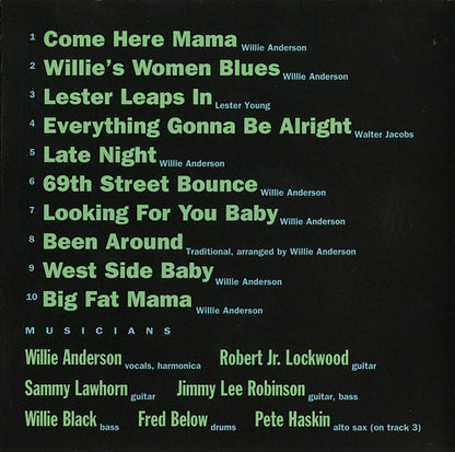 Little Willie Anderson : Swinging The Blues (CD, Album, RE)