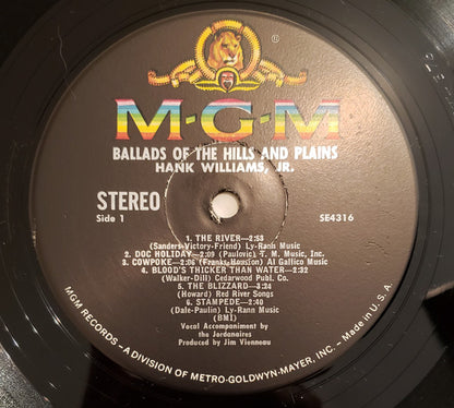 Hank Williams Jr. : Ballads Of The Hills And Plains (LP)