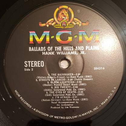 Hank Williams Jr. : Ballads Of The Hills And Plains (LP)