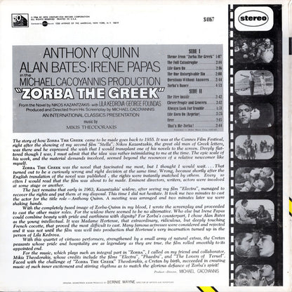 Mikis Theodorakis : Zorba The Greek (Original Soundtrack) (LP, Album, RP, ABC)