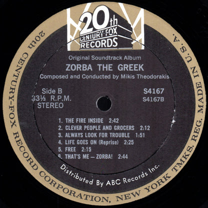 Mikis Theodorakis : Zorba The Greek (Original Soundtrack) (LP, Album, RP, ABC)
