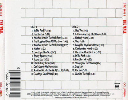 Pink Floyd : The Wall (2xCD, Album, RE, Pit)