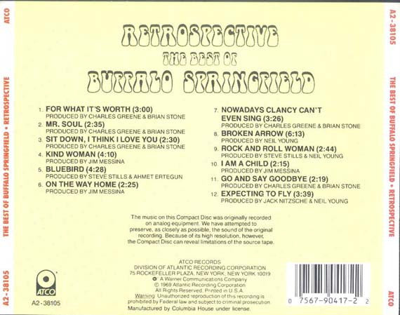 Buffalo Springfield : Retrospective - The Best Of Buffalo Springfield (CD, Comp, Club, RE, Col)