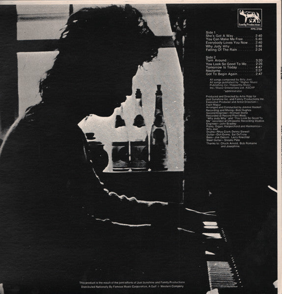 Billy Joel : Cold Spring Harbor (LP, Album, Unofficial, D.J)