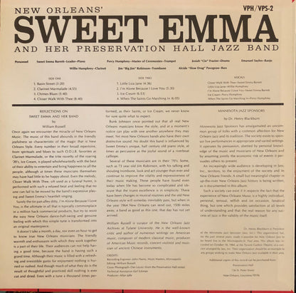 Sweet Emma And Her New Orleans Jazz Band : New Orleans' Sweet Emma And Her Preservation Hall Jazz Band (LP, RE)