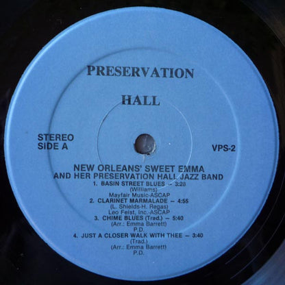 Sweet Emma And Her New Orleans Jazz Band : New Orleans' Sweet Emma And Her Preservation Hall Jazz Band (LP, RE)