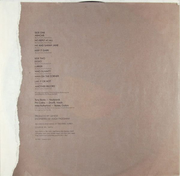Genesis : Abacab (LP, Album, A/Y)