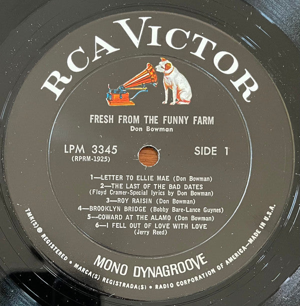Don Bowman : Fresh From The Funny Farm (LP, Album, Mono, Hol)