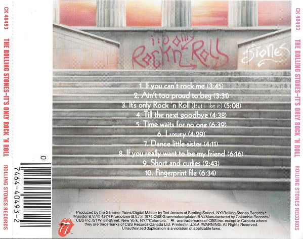 The Rolling Stones : It's Only Rock 'N Roll (CD, Album, RE, RP)