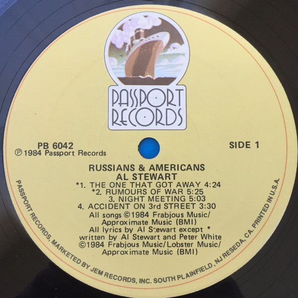 Al Stewart : Russians & Americans (LP, Album, Hub)