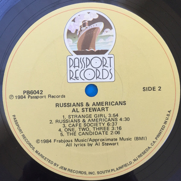 Al Stewart : Russians & Americans (LP, Album, Hub)