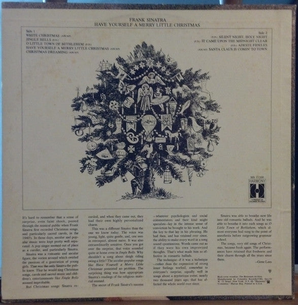 Frank Sinatra : Have Yourself A Merry Little Christmas (LP, Comp, RE)