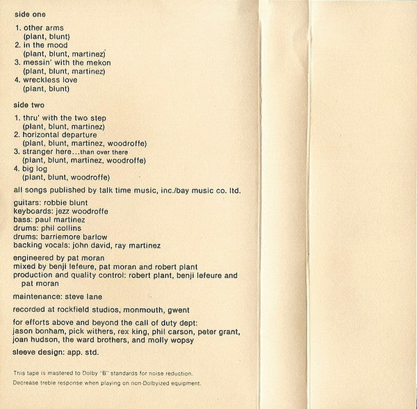 Robert Plant : The Principle Of Moments (Cass, Album, Club, Whi)