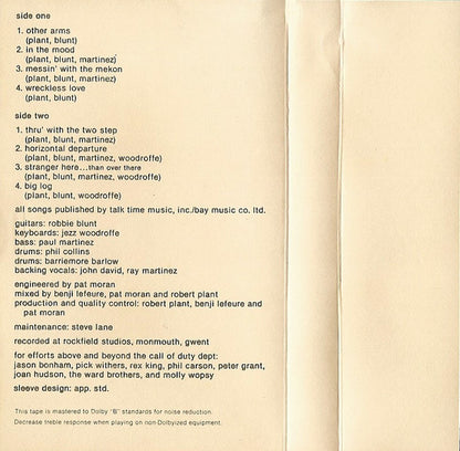 Robert Plant : The Principle Of Moments (Cass, Album, Club, Whi)