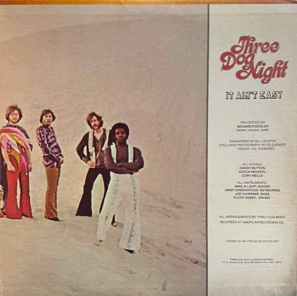Three Dog Night : It Ain't Easy (LP, Album, RE, Ter)