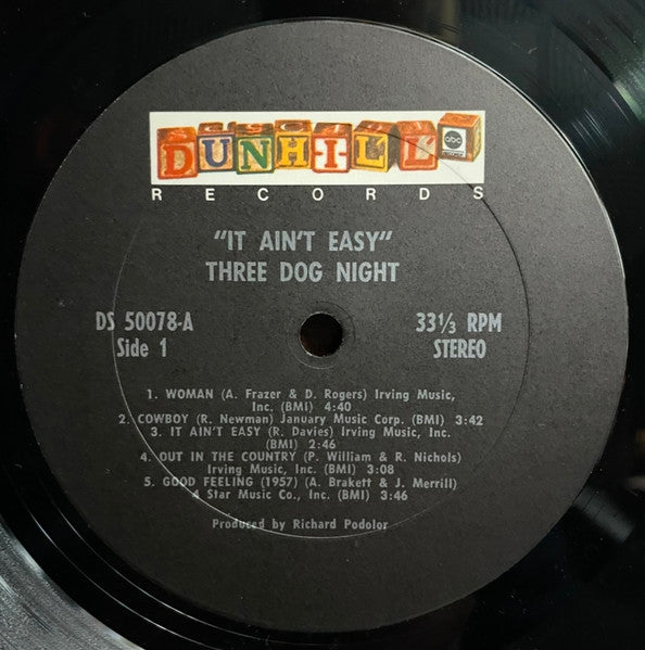 Three Dog Night : It Ain't Easy (LP, Album, RE, Ter)