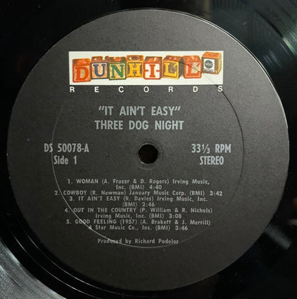 Three Dog Night : It Ain't Easy (LP, Album, RE, Ter)