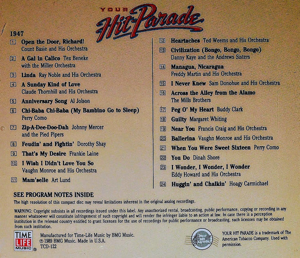 Various : Your Hit Parade 1947 (CD, Comp, RM)