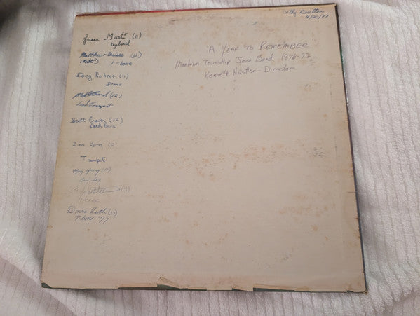 Manheim Township High School Jazz Band : A Year To Remember: Manheim Township Jazz Band 1976-1977 (LP)