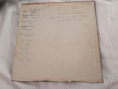 Manheim Township High School Jazz Band : A Year To Remember: Manheim Township Jazz Band 1976-1977 (LP)