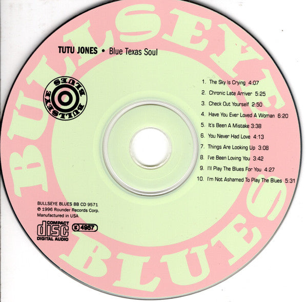 Tutu Jones : Blue Texas Soul (CD, Album)