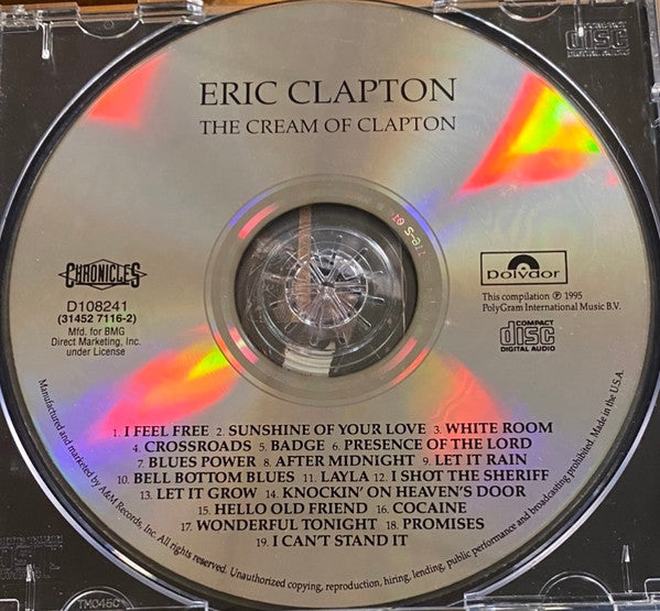 Eric Clapton : The Cream Of Clapton (CD, Comp, Club)