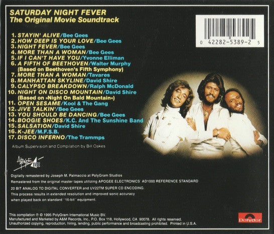 Various : Saturday Night Fever (The Original Movie Soundtrack) (CD, Album, Comp, RE, RM, PMD)