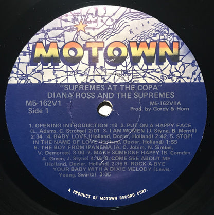 The Supremes : At The Copa (LP, Album, RE)