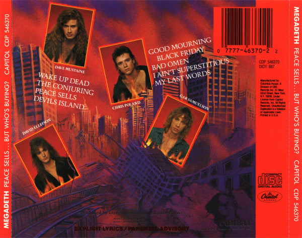 Megadeth : Peace Sells... But Who's Buying? (CD, Album, Club, RE)