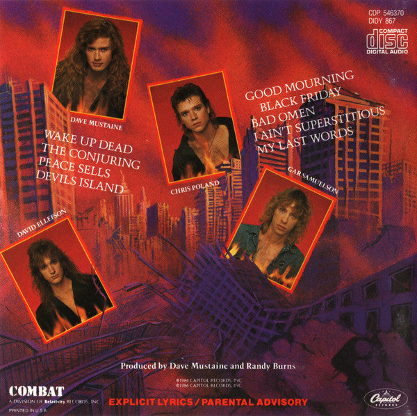 Megadeth : Peace Sells... But Who's Buying? (CD, Album, Club, RE)