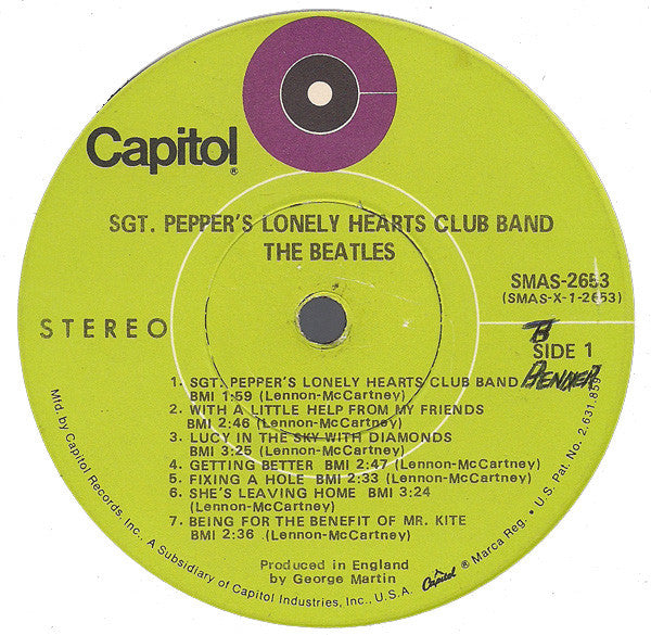The Beatles : Sgt. Pepper's Lonely Hearts Club Band (LP, Album, RE, Win)