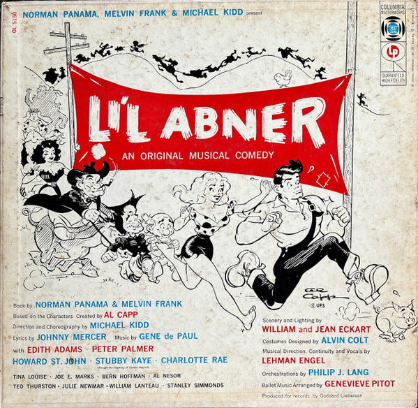 Norman Panama, Melvin Frank & Michael Kidd : Li'l Abner (An Original Musical Comedy) (LP, Album, Bri)